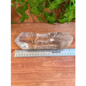 2.62 Lb Lemurian Quartz Crystal. All Natural Large Lemurian Quartz Point from Minas Gerais Brazil. Y