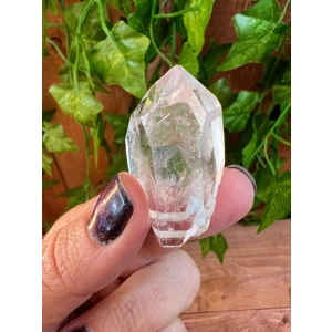 0.62 oz Clear Quartz Double Terminated Crystal with Timelinks from Brazil 17.5 Grams. You get this p