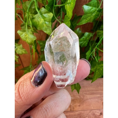0.62 oz Clear Quartz Double Terminated Crystal with Timelinks from Brazil 17.5 Grams. You get this p