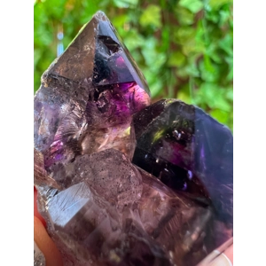 1.28 oz. Amethyst Crystal Scepter Point with Enhydro's and Hematite from Karoi District, Mashonaland