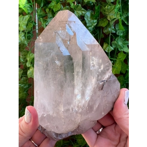2.58 Lb Large Clear Quartz Crystal Point with Etching from Brazil. You get this piece!