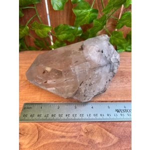 2.58 Lb Large Clear Quartz Crystal Point with Etching from Brazil. You get this piece!