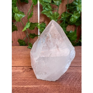 1.41 lb Clear Quartz Crystal Point with Goddess Face and Timelink. You get this piece!