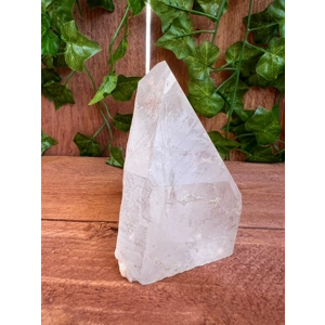 1.41 lb Clear Quartz Crystal Point with Goddess Face and Timelink. You get this piece!