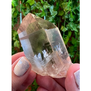 5.17 oz. Clear Smoky Quartz Point Crystal Point with Goddess Face. You get this piece!
