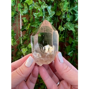 5.17 oz. Clear Smoky Quartz Point Crystal Point with Goddess Face. You get this piece!