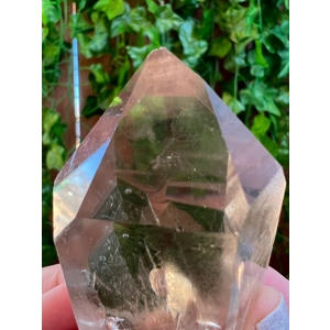 5.17 oz. Clear Smoky Quartz Point Crystal Point with Goddess Face. You get this piece!