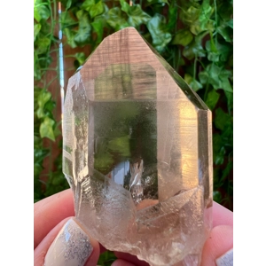5.17 oz. Clear Smoky Quartz Point Crystal Point with Goddess Face. You get this piece!