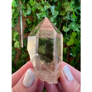 5.17 oz. Clear Smoky Quartz Point Crystal Point with Goddess Face. You get this piece!