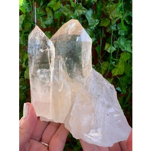 1.85 lb Clear Lemurian Quartz Twin Crystal Points Freestanding. You get this piece!