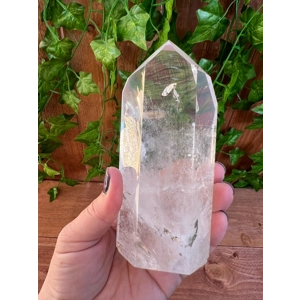 1.03 lb Clear Polished Quartz Crystal Point from Brazil. You get this piece!