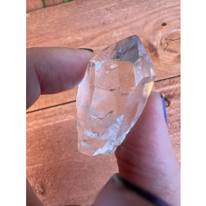 0.62 oz Clear Quartz Double Terminated Crystal with Timelinks from Brazil 17.5 Grams. You get this p