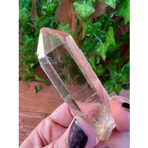1.22 oz Clear Smoky Quartz Point With Etching. Natural Quartz Point from Brazil. You get this piece!