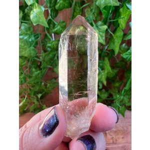 1.22 oz Clear Smoky Quartz Point With Etching. Natural Quartz Point from Brazil. You get this piece!