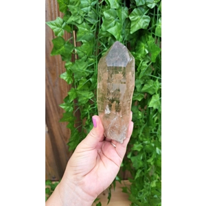 13.96 oz Smoky Quartz Crystal Point with Golden Rutile inclusions. You get this piece!