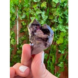 1.28 oz. Amethyst Crystal Scepter Point with Enhydro's and Hematite from Karoi District, Mashonaland