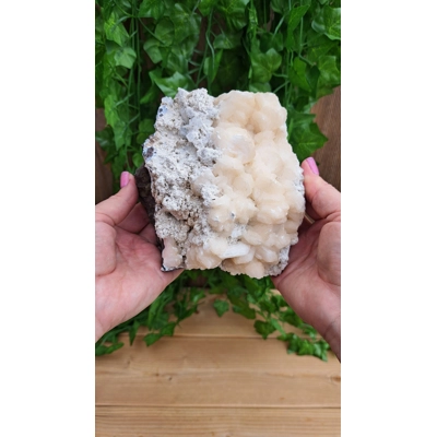 3.28 Lb Stilbite Crystal Cluster with Apophyllite from India. You get this piece!