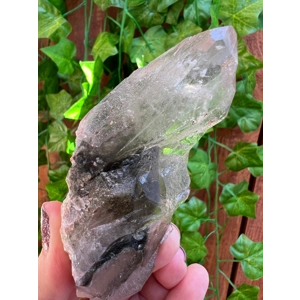 5.91 oz Clear Twin Quartz Crystal Points Cluster with Dolomite and Chlorite Inclusions and Phantoms