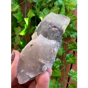 5.91 oz Clear Twin Quartz Crystal Points Cluster with Dolomite and Chlorite Inclusions and Phantoms