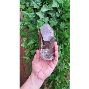 13.5 oz Clear Smoky Quartz Crystal with Timelink. All Natural Smoky Quartz Point from Brazil. You ge