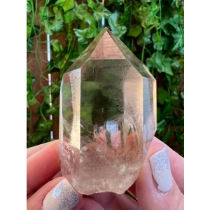 5.17 oz. Clear Smoky Quartz Point Crystal Point with Goddess Face. You get this piece!