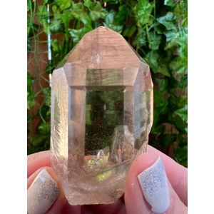 5.17 oz. Clear Smoky Quartz Point Crystal Point with Goddess Face. You get this piece!