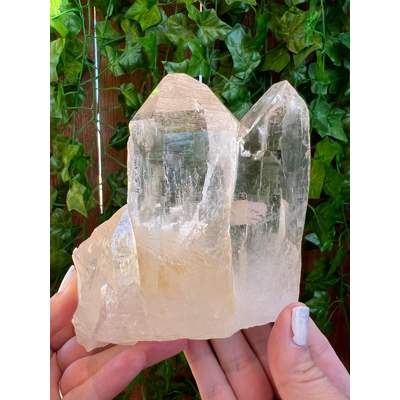 1.85 lb Clear Lemurian Quartz Twin Crystal Points Freestanding. You get this piece!