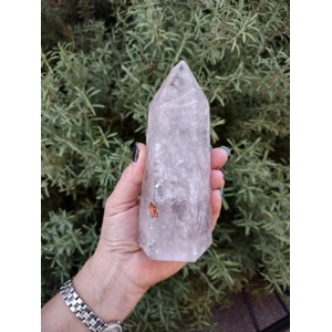 1.23 lb Clear Quartz Crystal Point. Polished Channeling Quartz Point. You get this piece!