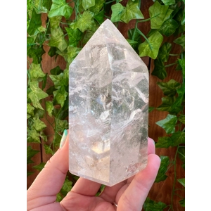 1.32 Lb. Clear Quartz Crystal Point. Polished Channeling Quartz Point. You get this piece!