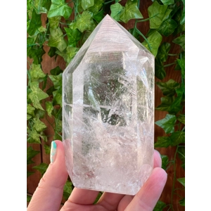 1.32 Lb. Clear Quartz Crystal Point. Polished Channeling Quartz Point. You get this piece!