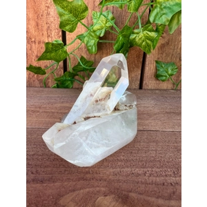 10.66 oz.  Water Clear Quartz Crystal Points Cluster. Polished Clear Quartz Cluster from Madagascar.