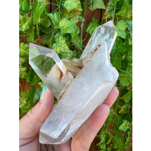 10.66 oz.  Water Clear Quartz Crystal Points Cluster. Polished Clear Quartz Cluster from Madagascar.