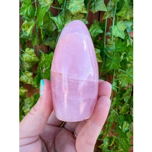 12.69 oz. Rose Quartz Freeform Crystal 3.5 Inch. Polished Rose Quartz Freeform Crystal. You get this
