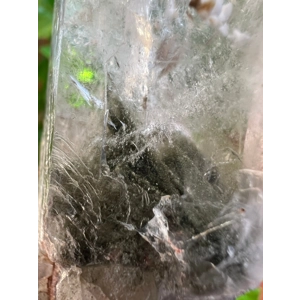 5.91 oz Clear Twin Quartz Crystal Points Cluster with Dolomite and Chlorite Inclusions and Phantoms