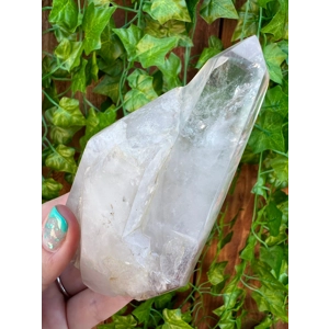 10.66 oz.  Water Clear Quartz Crystal Points Cluster. Polished Clear Quartz Cluster from Madagascar.