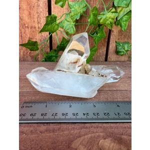 10.66 oz.  Water Clear Quartz Crystal Points Cluster. Polished Clear Quartz Cluster from Madagascar.