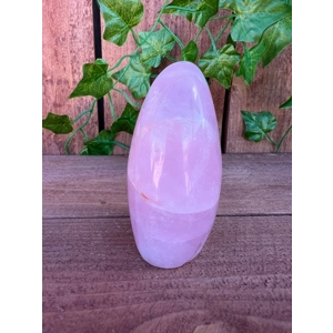 12.69 oz. Rose Quartz Freeform Crystal 3.5 Inch. Polished Rose Quartz Freeform Crystal. You get this
