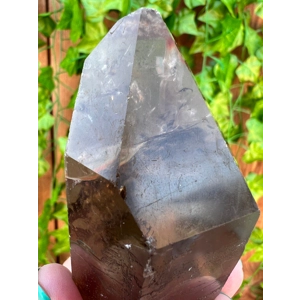 8.2 oz Smoky Quartz Crystal Point. All Natural Water Clear Quartz Point from Brazil. You get this pi