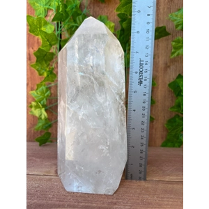 5.54 Lb. Large Polished Quartz Crystal Point. 8.75 Inch Dow Quartz Point. You get this piece!