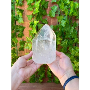 3.95 Lb. Clear Quartz Crystal Point. 6 Inch Tall Polished Quartz Point. You get this piece!