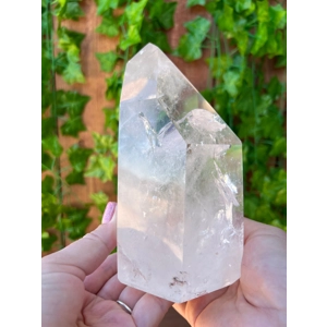 3.95 Lb. Clear Quartz Crystal Point. 6 Inch Tall Polished Quartz Point. You get this piece!