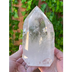 3.95 Lb. Clear Quartz Crystal Point. 6 Inch Tall Polished Quartz Point. You get this piece!