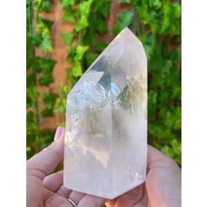 3.95 Lb. Clear Quartz Crystal Point. 6 Inch Tall Polished Quartz Point. You get this piece!