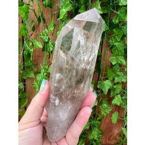 13.35 oz Clear Smoky Quartz Crystal. All Natural Smoky Quartz Point from Brazil. You get this piece!