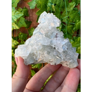 5.73 oz. AA Apophyllite Crystal Cluster with Stilbite from Jalgaon India. ZA9. You get this piece!