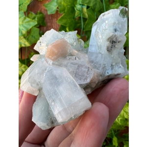 5.73 oz. AA Apophyllite Crystal Cluster with Stilbite from Jalgaon India. ZA9. You get this piece!