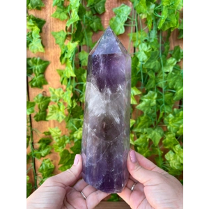 2.68 Lb. Amethyst Quartz Point with Clear Quartz and Smoky Quartz with Phantoms. You get this piece!