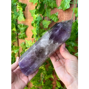 2.68 Lb. Amethyst Quartz Point with Clear Quartz and Smoky Quartz with Phantoms. You get this piece!