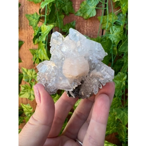 5.3 oz. AA Grade Apophyllite Clear Crystal Cluster Stalactite  from Jalgaon India. You get this piec