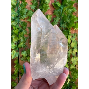 1.11 Lb Clear Quartz Twin Crystal Points with Etching. You get this piece!